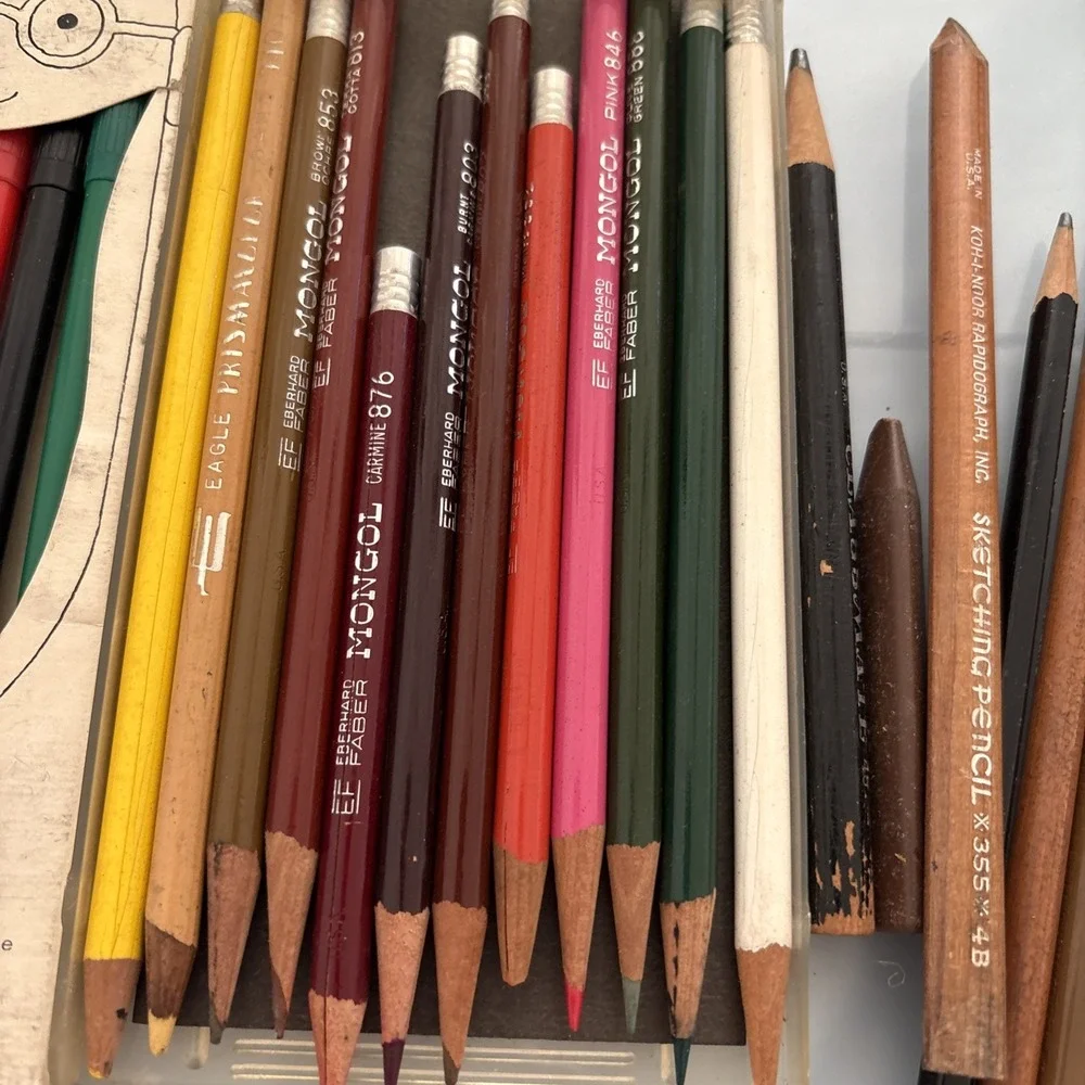Huge Lot 40+ Vintage‎ Mechanical Pencil Leads Koh-I-Noor, Eagle, markers Japan